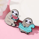 Jewelry Gifts Cartoon Animal Badge Sloth Koala Cat Lapel Pins Enamel Brooch