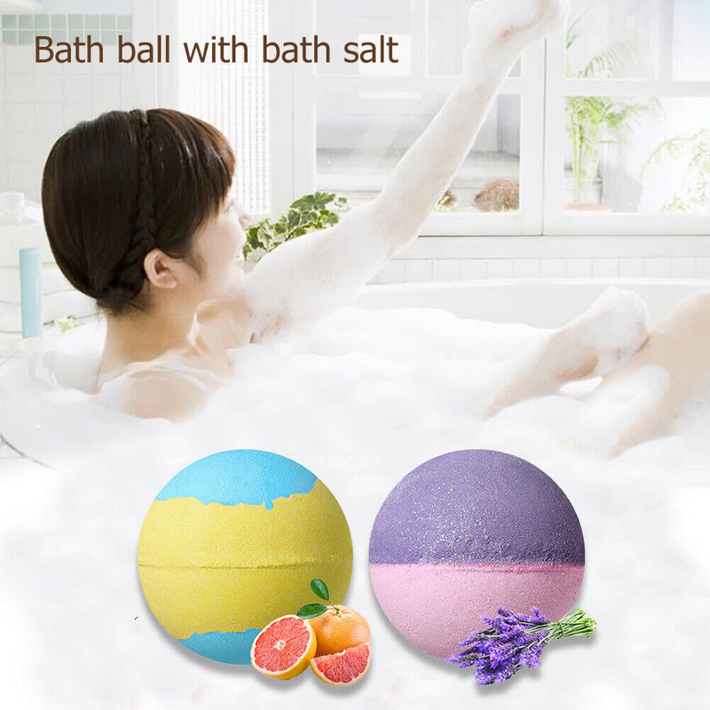 6pcs Handmade Bath Salt Ball Fragrance Body Cleaner Bomb Set for Holiday Gifts