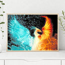 Art Canvas Oil Kit Drawing By Numbers Ice Fire Phoenix DIY Hand Painted Painting