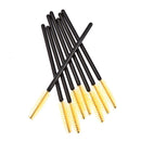 100Pcs Disposable Eyelash Brush Mascara Wands Applicator Spoolers (Yellow)