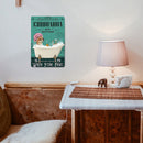 Bathing Dog Retro Metal Plate Tin Sign Plaque Poster Wall Art for Bar (2) Newly