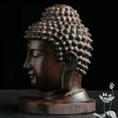 Ornament Redwood Crafts Buddha Statue Tathagata Sculpture Sakyamuni Head