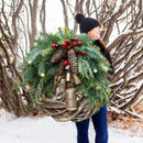 Wall Hanging Christmas Wreath Xmas Party Door Home Tree Garland OrnamentDecor~