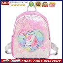 Preppy School Bags Women Sequins Heart Horse Decor Backpacks Glitter Rucksack