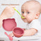 Food-grade Silicone Feeding Plate Bowl Spoon Non-Slip Tableware (Red) Newly