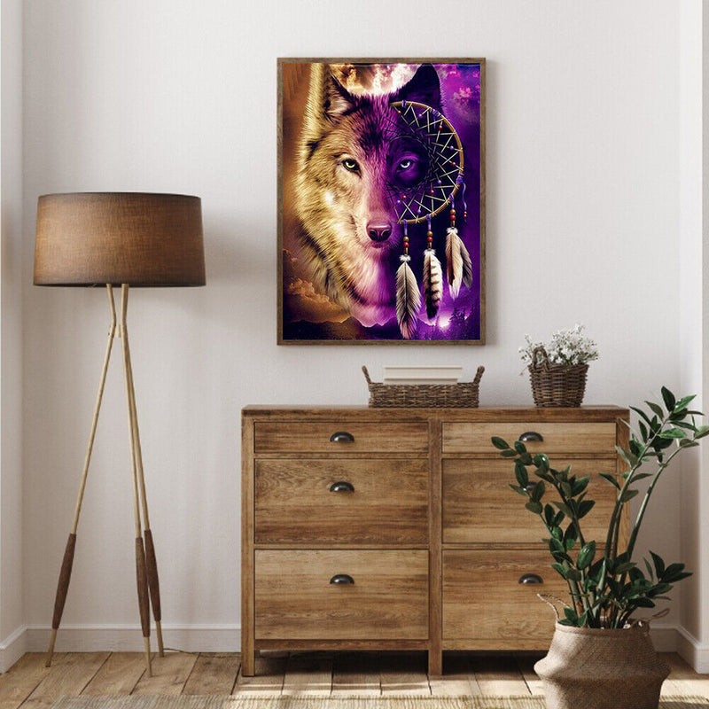 Aisen DIY Diamond Painting Animal Wolf Horse Owl 5D Cross Stitch Diamond Round from K