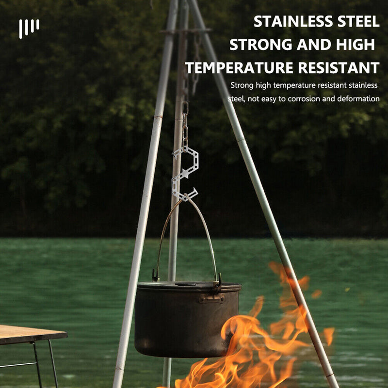 4pcs S Shaped Hooks Stainless Steel Hangers Outdoor Metal Hook Buckles Carabi