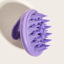 Silicone Head Body Massage Brush Hair Washing Clean Comb Hair Care (Purple)