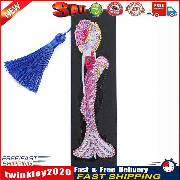 Diamond Painting Leather Beauty Bookmark Special-shaped Drill DIY (AA999) Newly