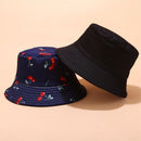 Anti-UV Foldable Double-Sided Bucket Hat Beach Cap Sun Hat Fisherman Cap