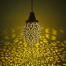 Solar Metallic Hollow Projection Lamp Outdoor Hanging Light Garden Decor Newly