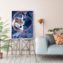 Oil Painting By Numbers Acrylic Handmade Four Wolves Digital Picture Home Decor