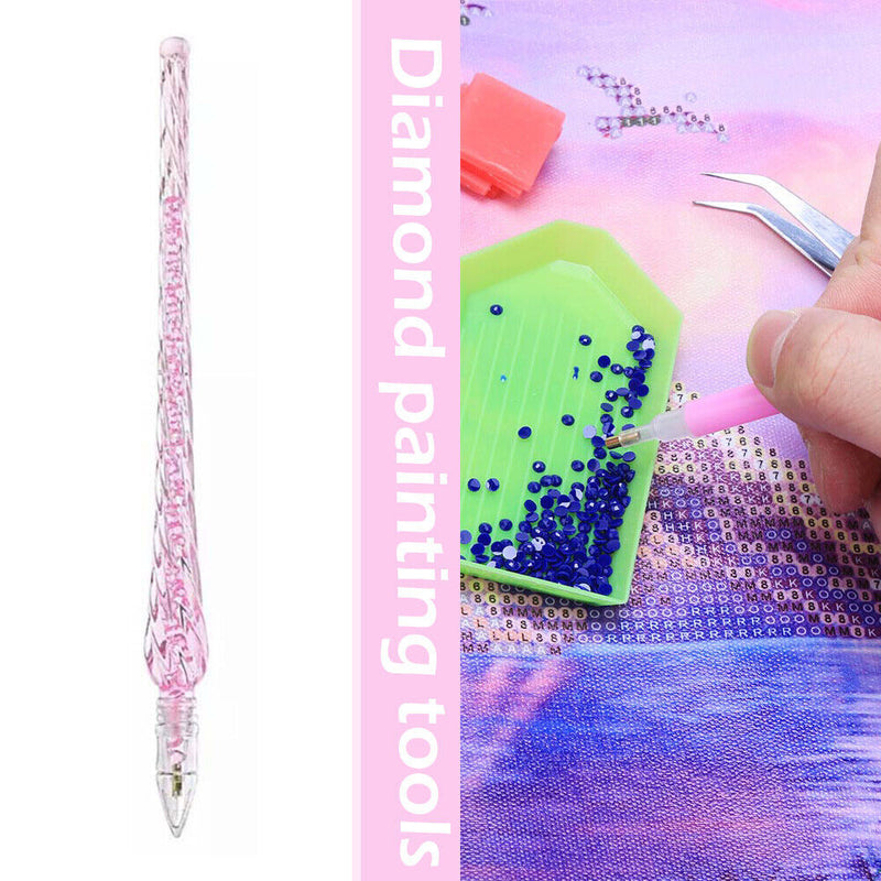 5D DIY Diamond Painting Pen Point Drill Pen Rhinestone Tool (Pink + Clay) Newly