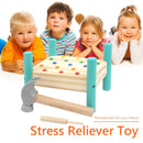 Montessori Wood Hammer Colorful Ball Box Children Early Learning Knock Toys