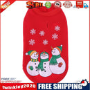 Christmas Dog Pullover Costume Santa Snowman Coat Pet Clothes(Red)(S)