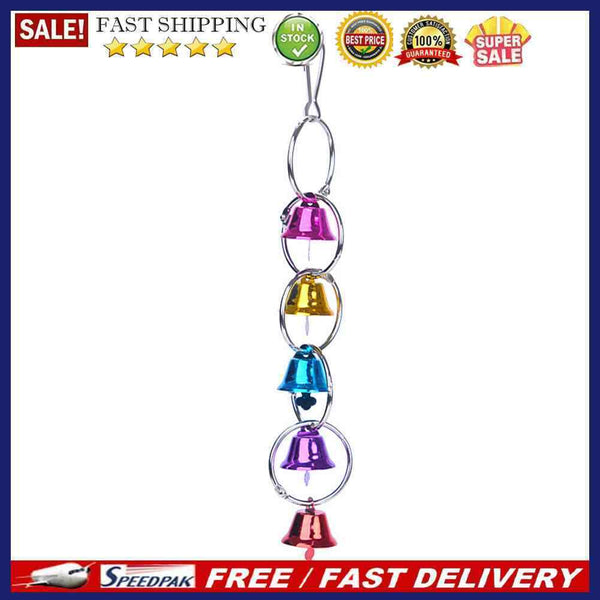 Funny Colorful Handmade Bell Hanging Bird Cage Jewelry Small Parrot Swing B