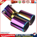Bent Dual Exhaust Tip Bolt-on Straight Cut Tailpipe Tip 2.5 inch ID Inlet Newly