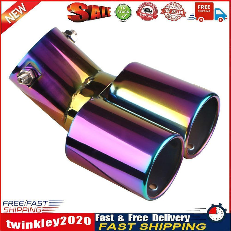 Bent Dual Exhaust Tip Bolt-on Straight Cut Tailpipe Tip 2.5 inch ID Inlet Newly