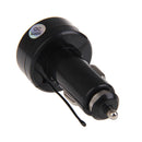 12V 24V Car Truck Cigarette Lighter Socket Digital Thermometer Voltmeter