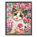 40x56cm Cross Stitch Full Embroidery Kit Cat Animal Stamped Home Art Decoration