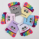 Women Girls Cute Trainer Sports Cartoon Smile Cotton Toe Socks Five Finger