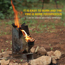 Portable Firewood Stove Stainless Steel Outdoor Survival Camping Furnace Newly