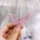 Butterfly Hair Claws Clip Women Korean Transparent Sweet Hairpin (Pink) Newly