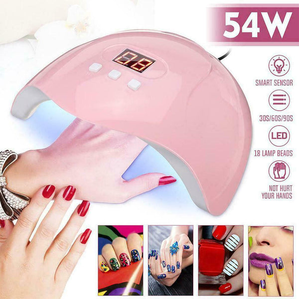 54W Nail Lamp UV LED Nail Lamp 36 Lights Gel Polish Dryer Tool Curing Nail L7C9
