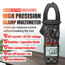 ST180 4000 Counts Digital Current Clamp Meter NCV Multimeter Tester (Black)