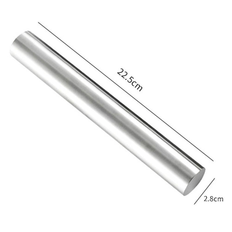 3pcs Stainless Steel Rolling Pin Non-stick Pastry Kitchen Baking Tool (S)