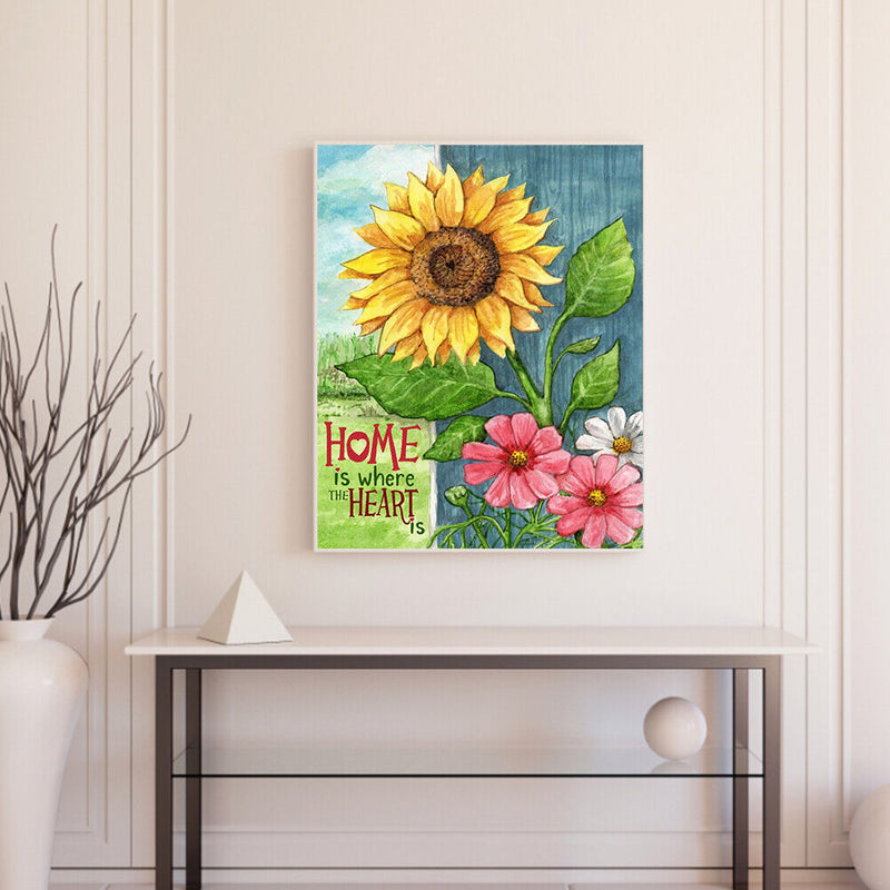 Letter Sunflower Oil Paint By Numbers Kit DIY Acrylic Painting Home Decoration