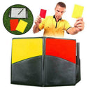 Sport Football Soccer Referee Wallet Notebook with Yellow Card Card And Red L4E0