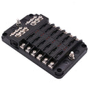 YJ-FB015 12 Ways 32V Automotive Blade Fuse Box Kit Terminal Block Holder