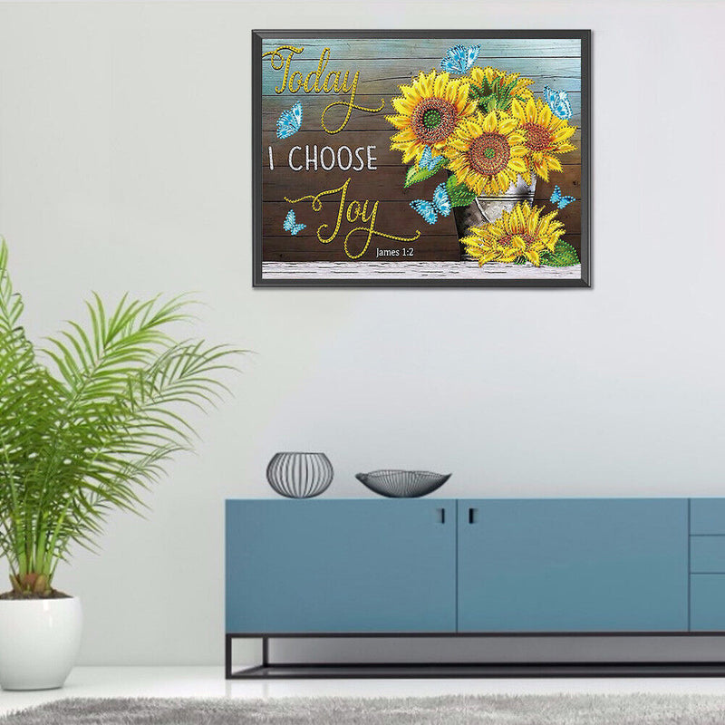5D Diamond Painting floral alphabet Partial Special Shape Drill DIY Art Newly