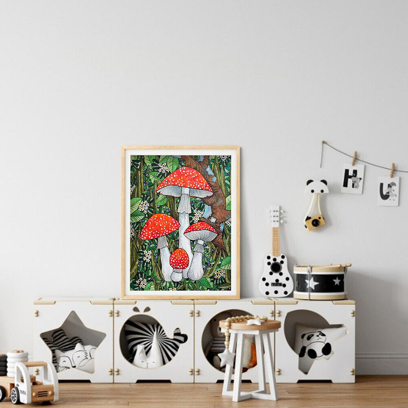 Diamond Painting DIY Poisonous Mushrooms Full Round Diamond Rhinestone Set