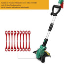 40pcs Plastic Blade Lawn Mower Electric Cordless Grass Trimmer Cutter (Red)