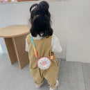 Children Cute Doughnut Crossbody Bag Candy Silicone Shoulder Pouch (Pink)