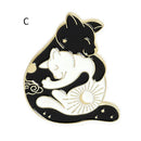 Fox Collar Accessories Brooch Enamel Badge Costume Jewelry Bagua Chart Brooch