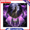 5D Rhinestone DIY Purple Wolf Dreamcatcher Full Round Drill Diamond Painting Kit