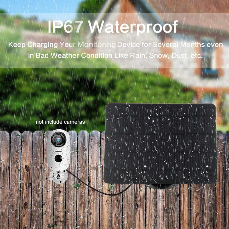Micro USB Charging Waterproof 5V 20W Solar Panel for IP CCTV Surveillance Camera