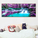 5D DIY Full Round Drill Diamond Painting Kit Waterfall Mountain Drawing Orn