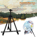 63 inch Artist Easel Adjustable Aluminum Alloy Easel with Carry Bag (Black)
