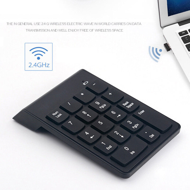 18 Keys 2.4GHz Wireless Numeric Keypad for Accounting Plate Laptop Notebook