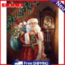 Hand Painted Oil Paint by Numbers DIY Santa Drawing Wall Hanging Decoration Gift