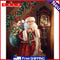 Hand Painted Oil Paint by Numbers DIY Santa Drawing Wall Hanging Decoration Gift