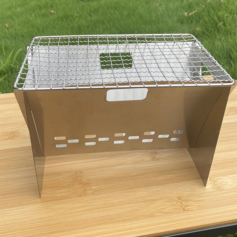 Outdoor Portable BBQ Grills Stainless Steel Small Charcoal Barbecue Wood Stove