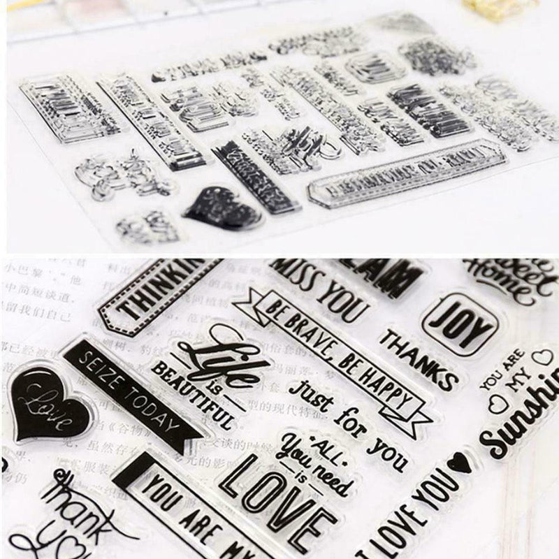 Happy Birthday Silicone Clear Stamp Transparents Rubber Scrapbookings DIY U7G4