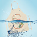 Letters Printed Kitchen Aprons Waterproof Linen Oil-proof Apron (68x55cm)