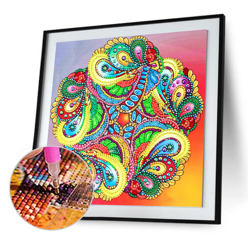 5D Diamond Painting Partial Mandala Kit Special Shape Crystal Drill DIY Mosaic
