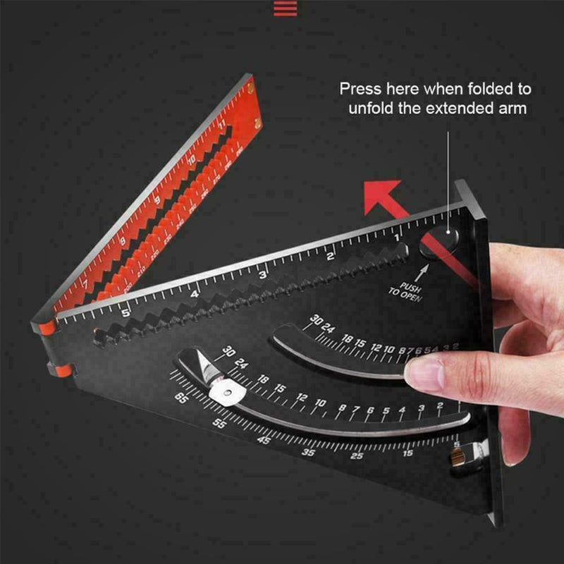 1*Multifunction Folding Triangle Ruler Folding Measuring Protractor0 Angle X1D6